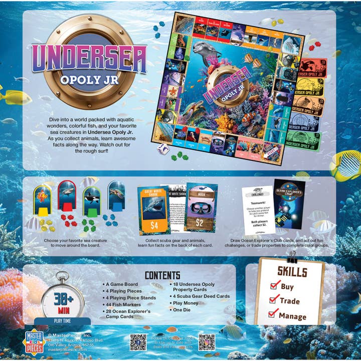 Masterpieces Puzzles - Wholesale Board Game - Undersea Opoly Junior2