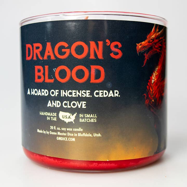 Game Master Dice - Wholesale Travel Candles - Dragon's Blood Gaming Candle