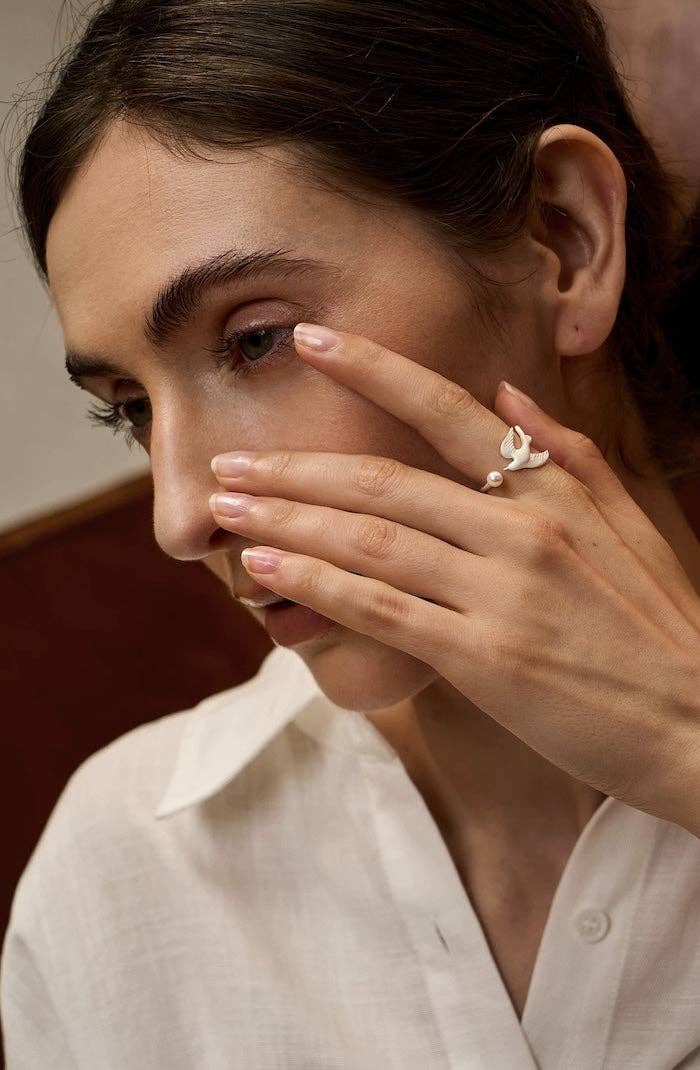 LanLivia – wholesale Cocktail/statement ring – Sterling Silver Heaven Bird Ring7