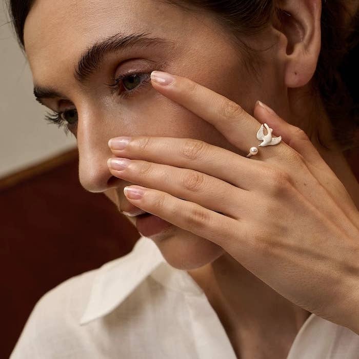 LanLivia – wholesale Cocktail/statement ring – Sterling Silver Heaven Bird Ring7