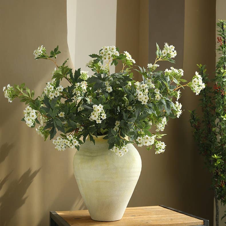 ACNITE(We cover U.S. import duties) - Vente Fleurs artificielles - Bouquet de fleurs boule de neige pour son arrangement floral à la maison vase7