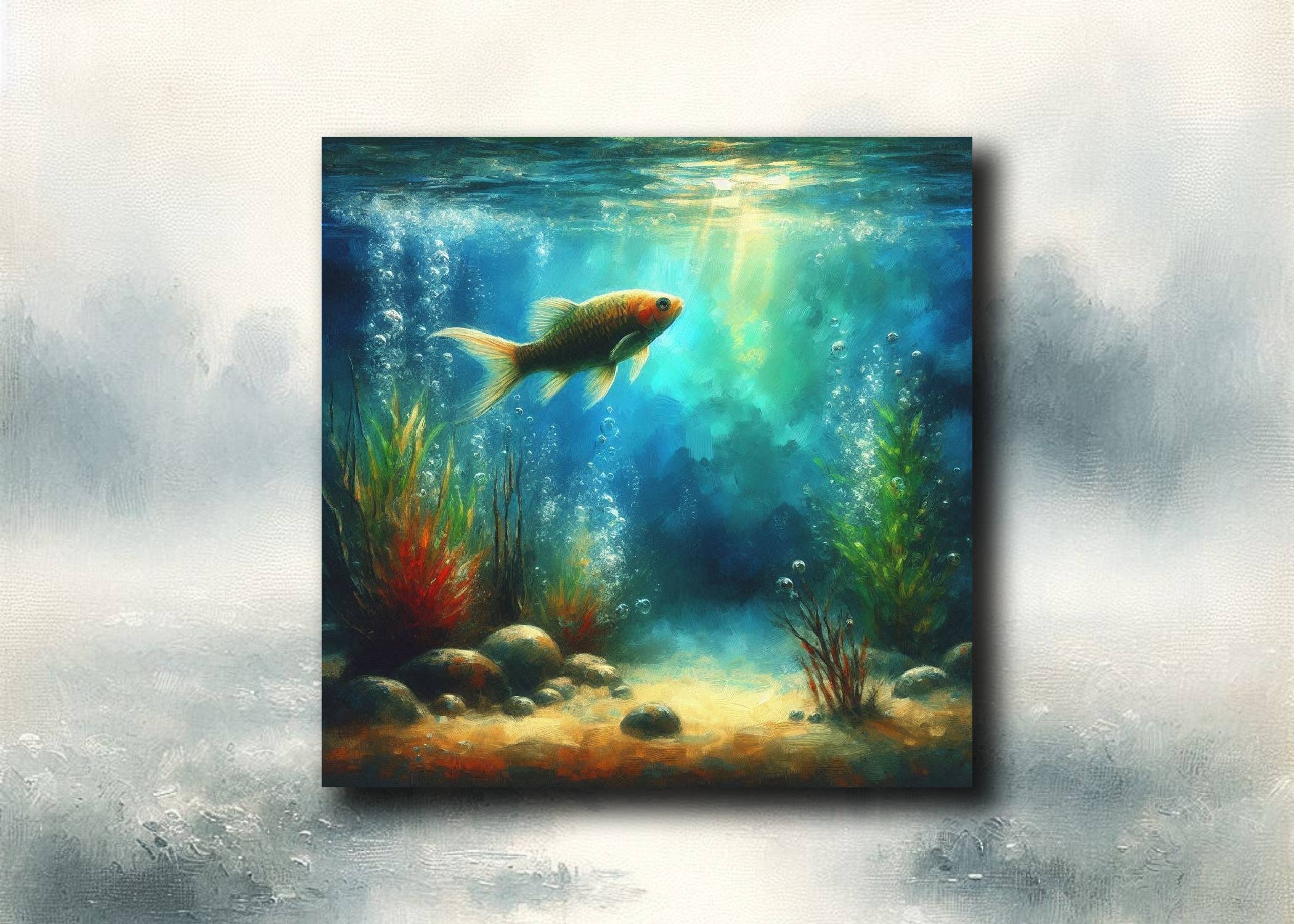 frostedgrey – Íman por atacado – Íman de Frigorífico Peixe na Água - itens de compra impulsiva sazonal0