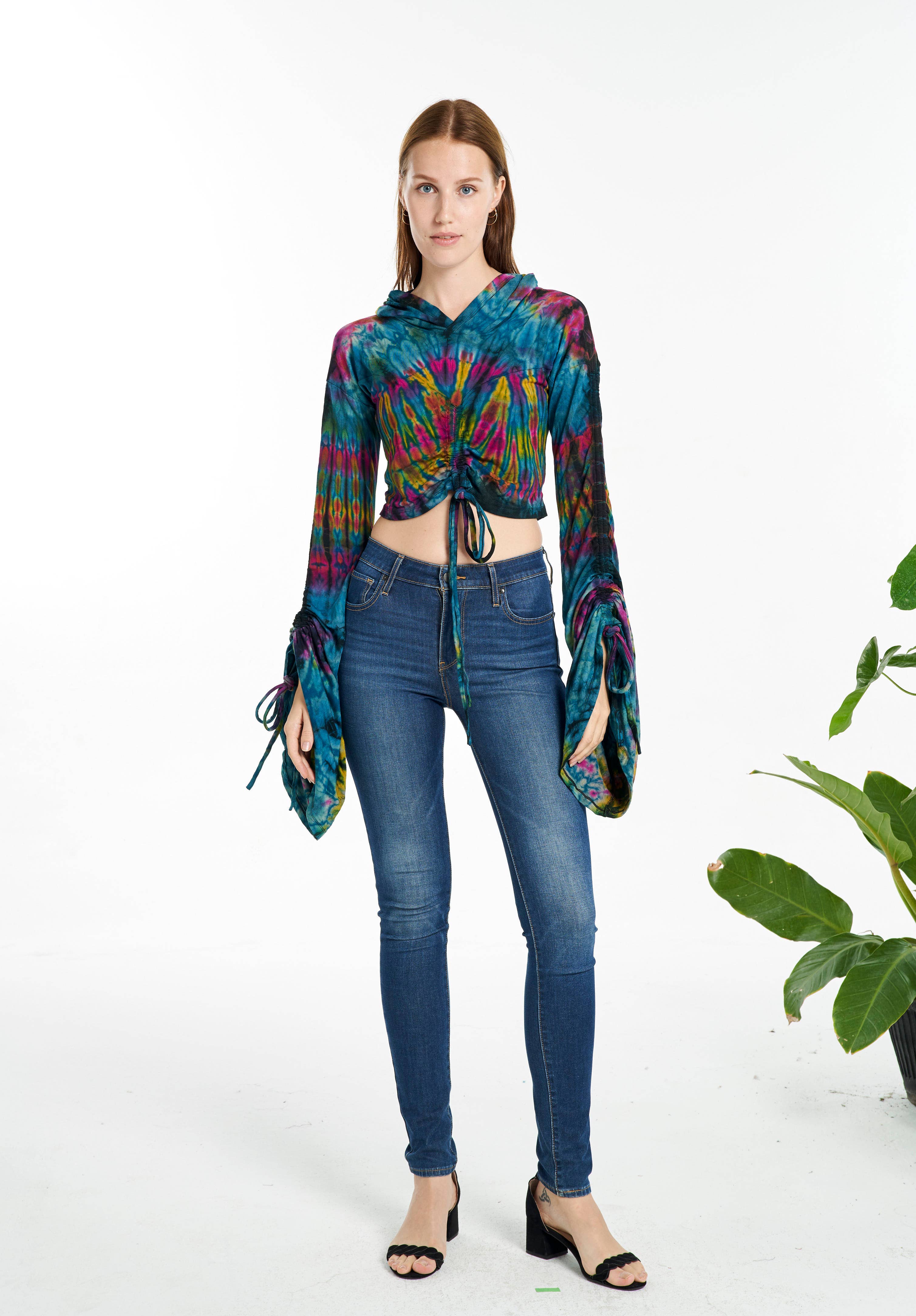 Kathmandu Imports - Wholesale Hoodie - Dames - Verkort Hoodie Top (TH-1793)0