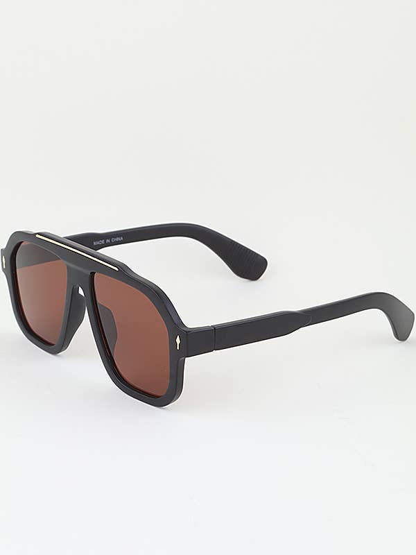 Lunettes de soleil aviateur mates droites pour la vente par Shop Neighbors