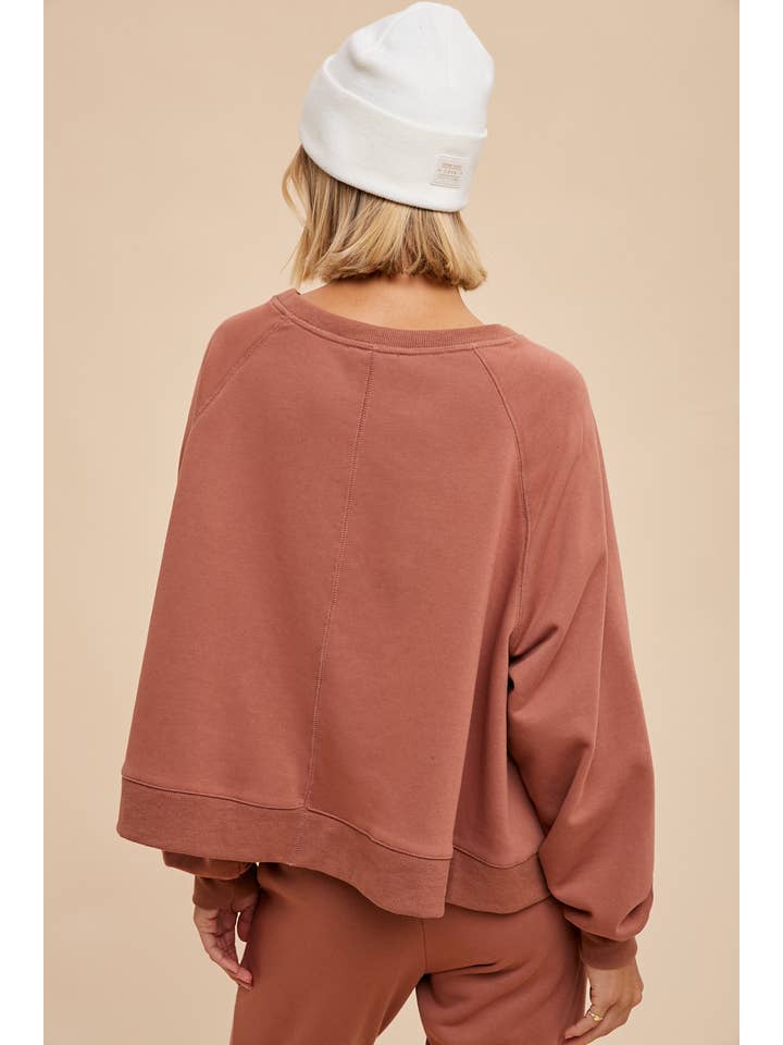 In Loom - Wholesale Sweatshirt - Women's - GARMENT WASHED RAGLAN PULLOVER SWEATSHIRT9