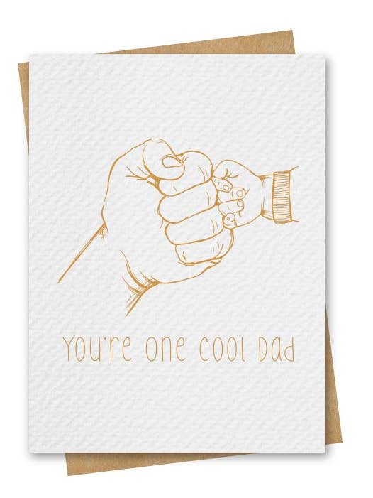 Fist Bump Cool Dad Father's Day Card Includes Kraft Envelope for wholesale by Paper Kuts