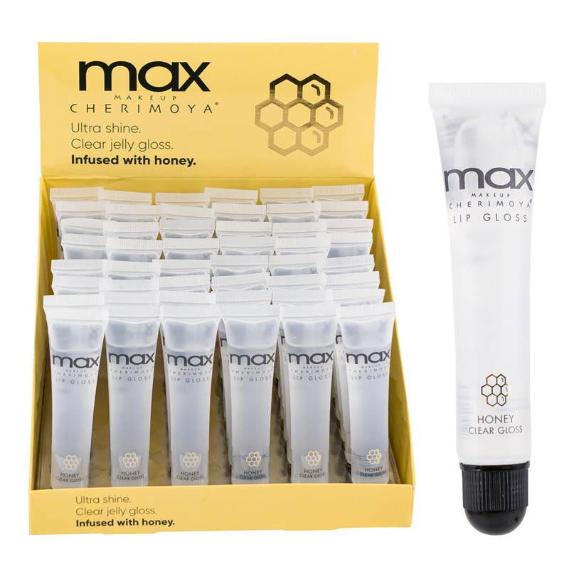 Deluxe Import Trading – Gloss labial por atacado – Max Makeup Cherimoya Brilho Labial - 0,5oz - Enriquecido com Mel0