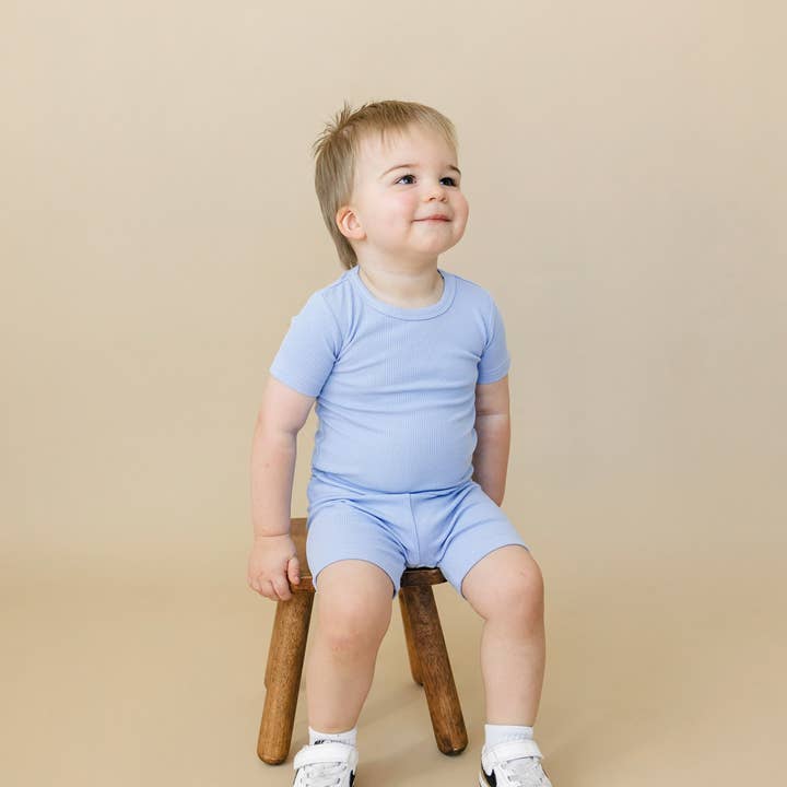 Solid Ribbed Bamboo 2pc Pajamas - more colors for wholesale by Little Joy Co.
