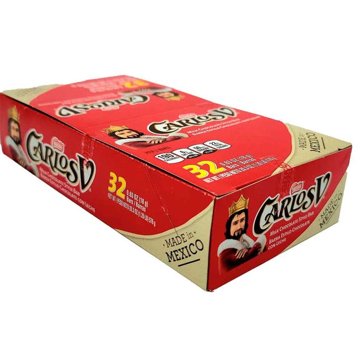 Global Bite Co - Wholesale Chocolate Bar - Nestle Carlos V Milk Chocolate Bar 32pck x 18g Mexico