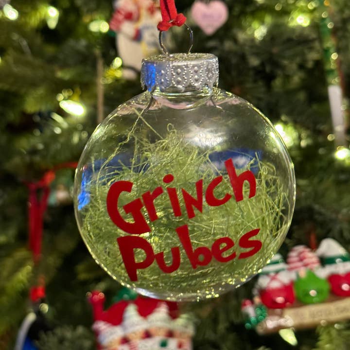 LivaBella Designs - Wholesale Ornament - Grinch Pubes Ornament