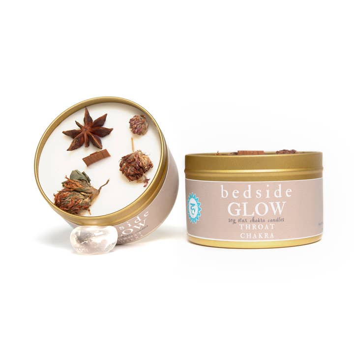 Throat Chakra Intention Candle - 8oz for wholesale by Bedside Glow