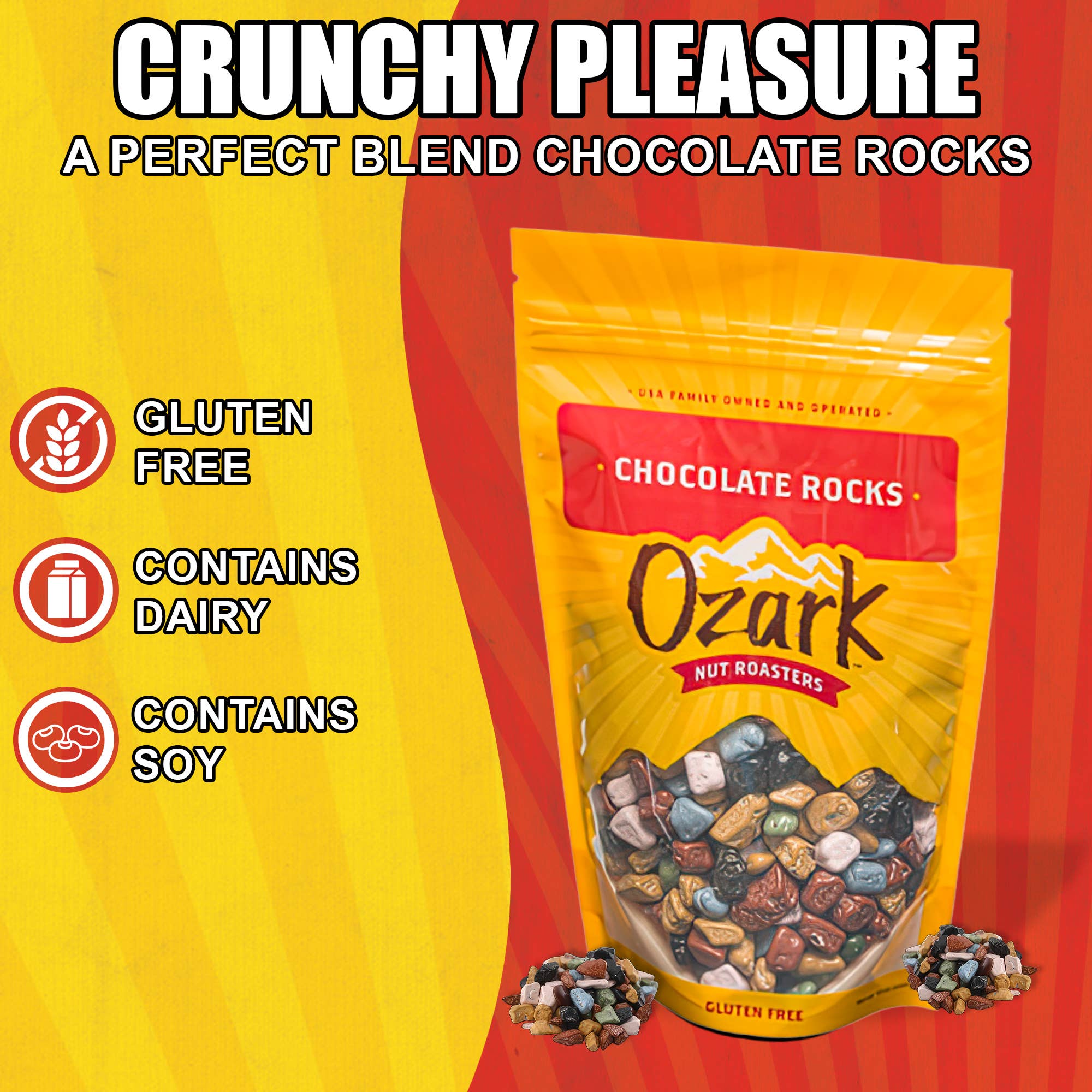 Ozark Nut Roasters - Wholesale Chocolate Covered Sweets - Gold - Chocolate Rocks 3