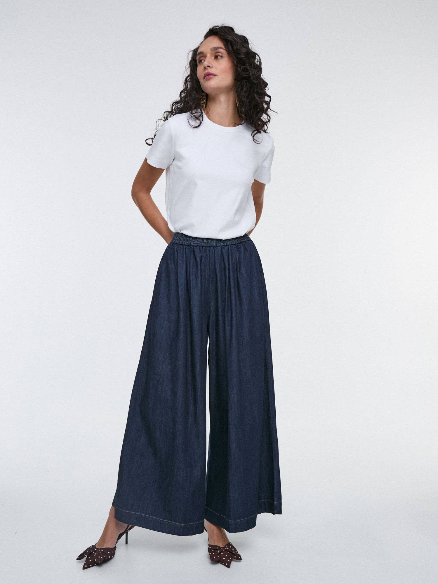 SWEET MAGIC MODA Y COMPLEMENTOS - Wholesale Pants - Women's - DENIM SKORT WITH ELASTIC WAIST3