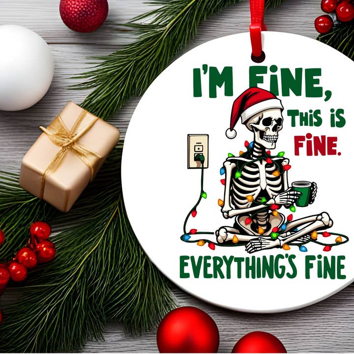 Keramische Kerstboomversiering voor wholesale door Stencil Art Canada