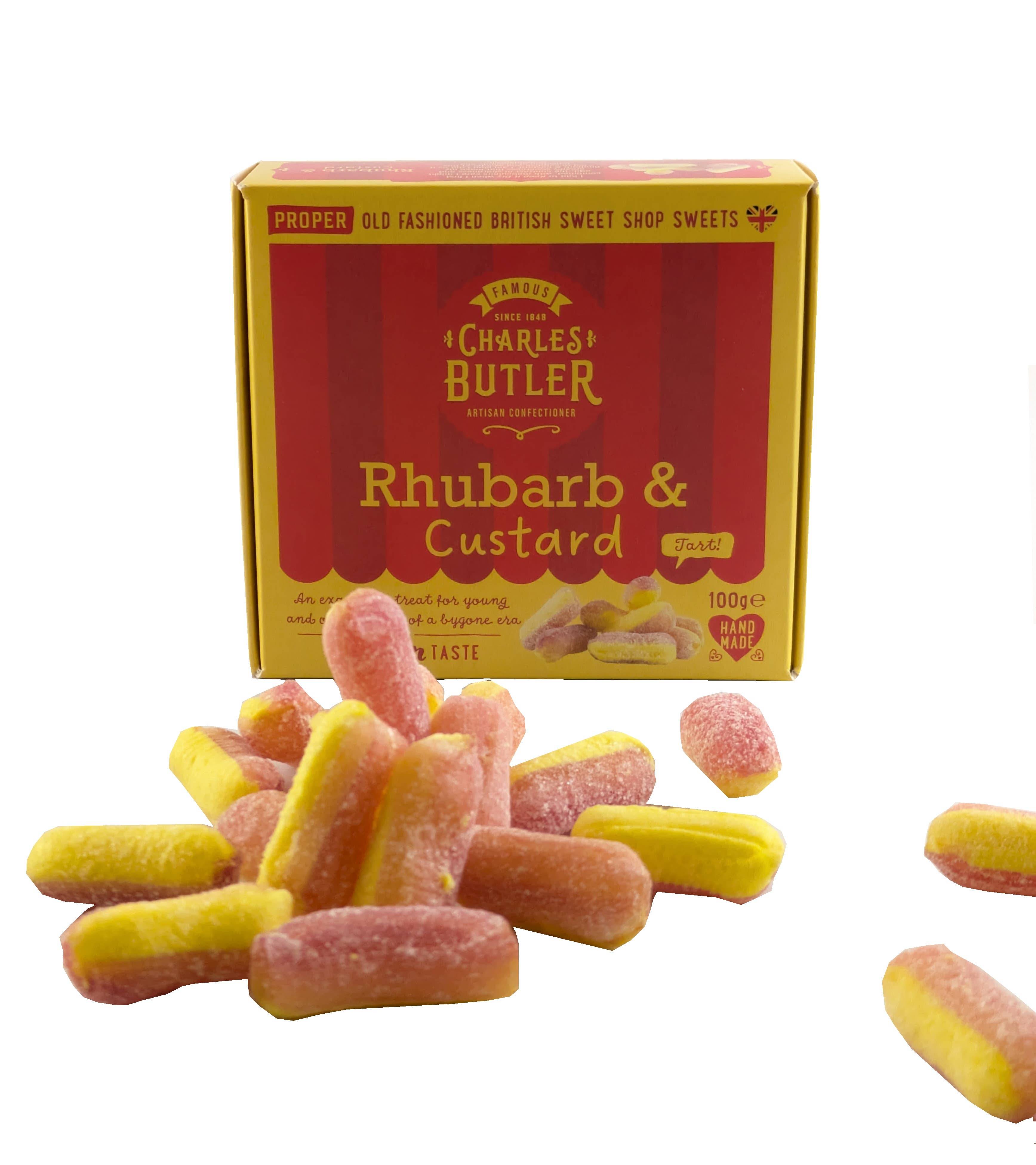 Charles Butler - Wholesale Hard Candy - Charles Butler Rhubarb & Custard 100g3