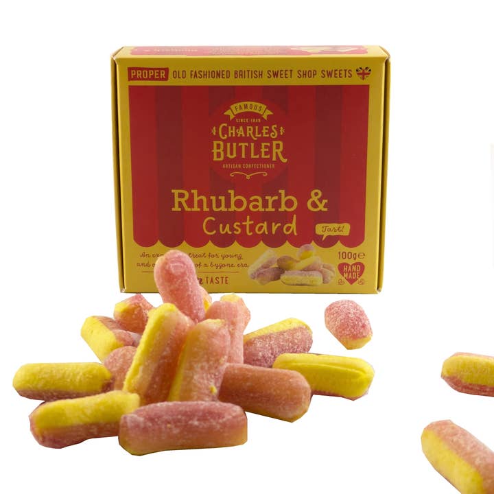 Charles Butler - Wholesale Hard Candy - Charles Butler Rhubarb & Custard 100g3