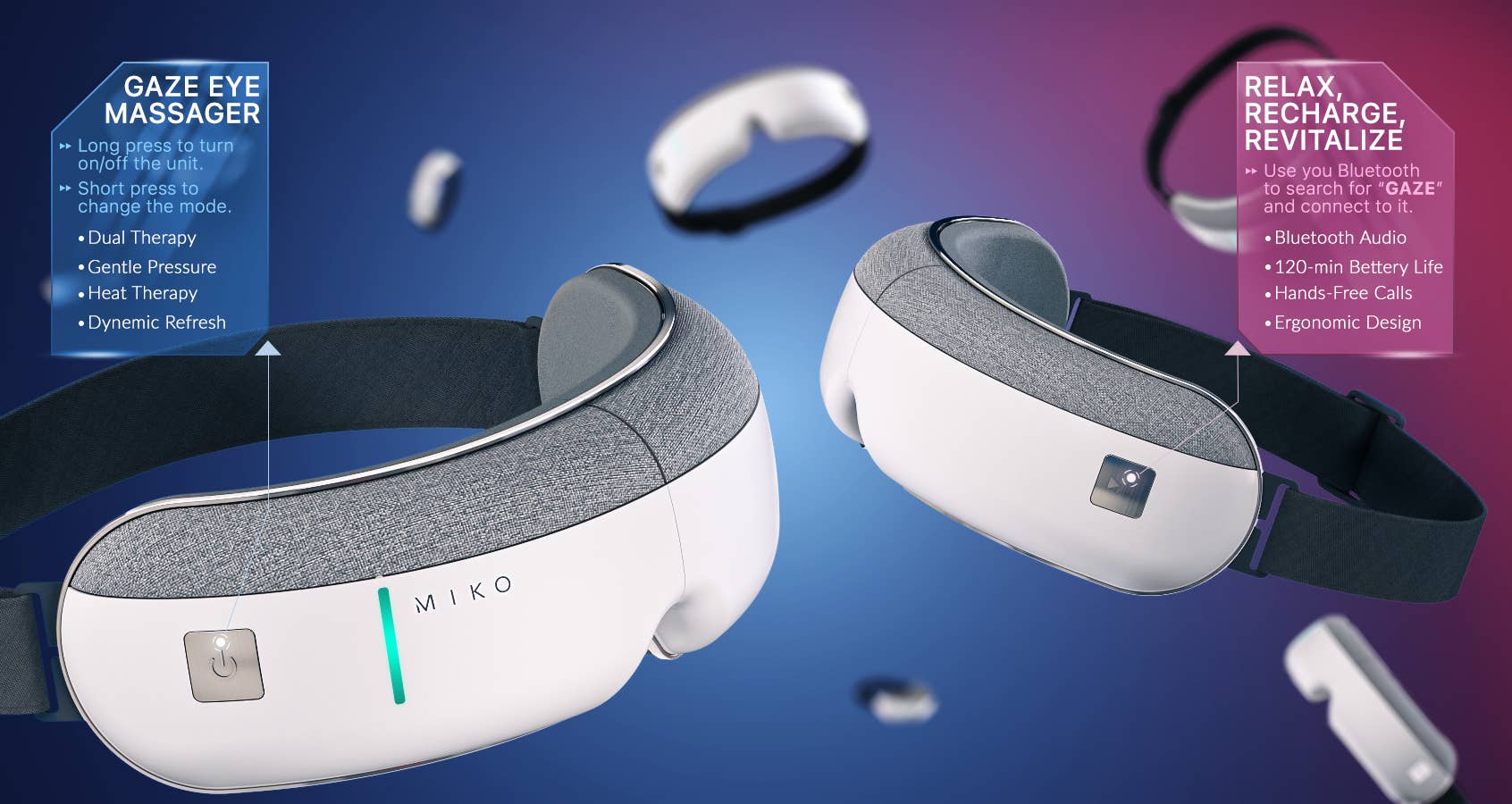 Miko - Wholesale Body Massager - Gaze Eye Massager with Heat3