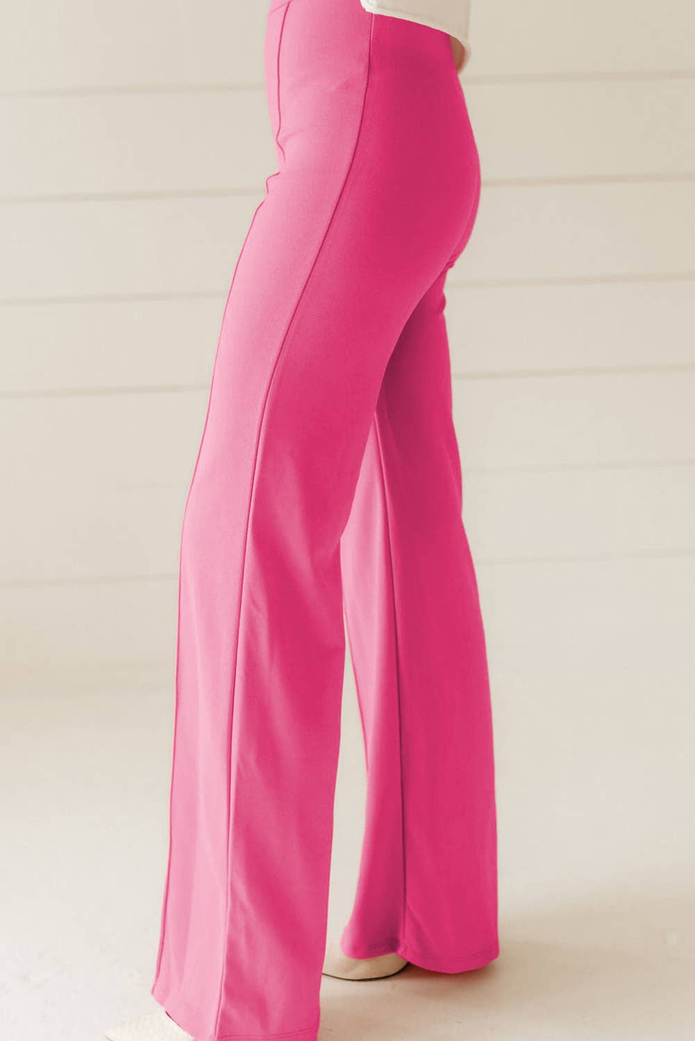 Pink High Waist Central Seam Flared Pants for wholesale on Faire1