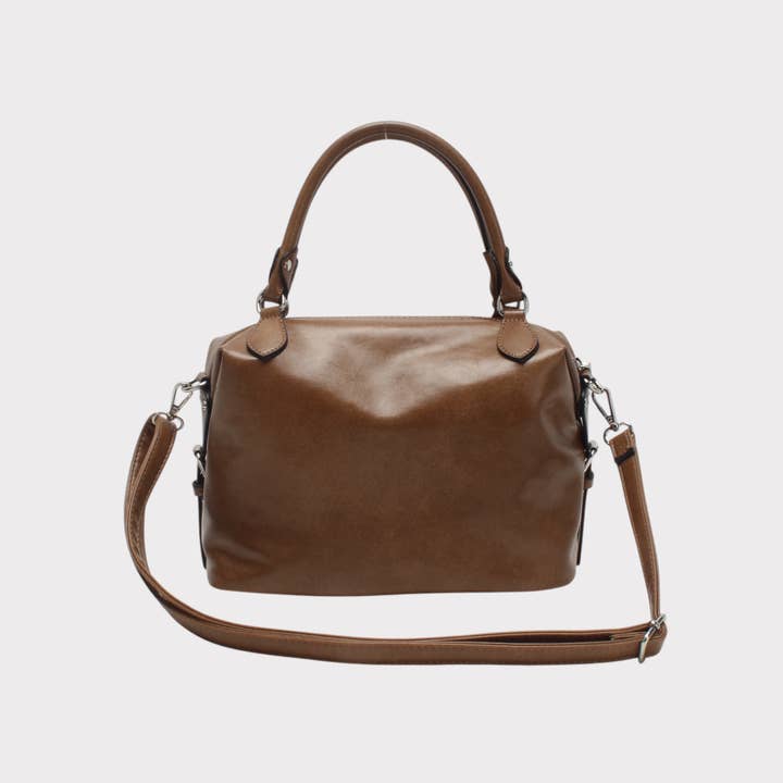 BESTINI - Wholesale Top Handle Bag - Women's - Small vintage bowling bag with multiple zips4