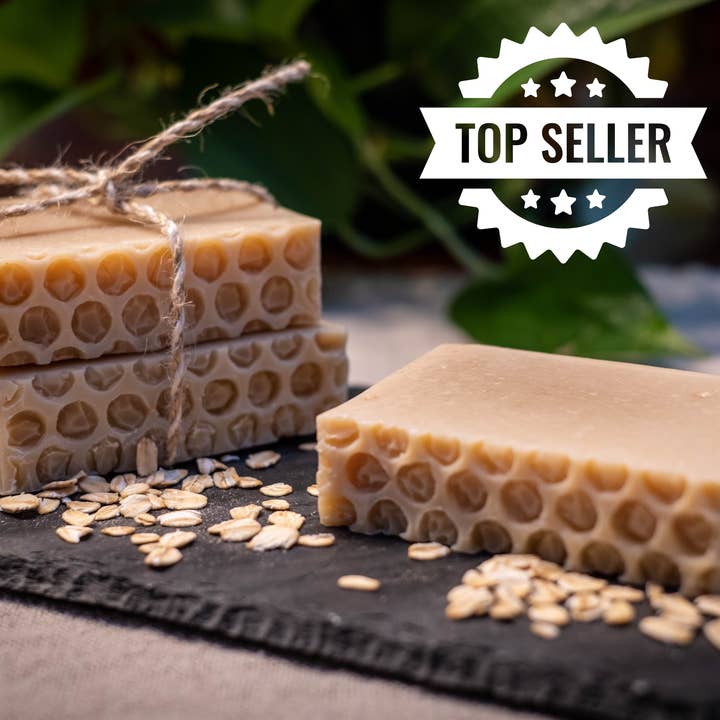 Cottonwood Soap Company - Wholesale Bar Soap - Bee's Knees| oatmeal, milk & honey scent| oats & honey soap4