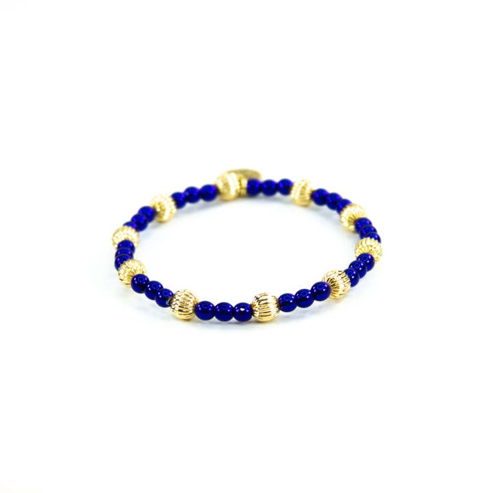 Savvy Bling - Vendita all'ingrosso Parure di gioielli - Braccialetti con Perline in Oro 18K Blu14