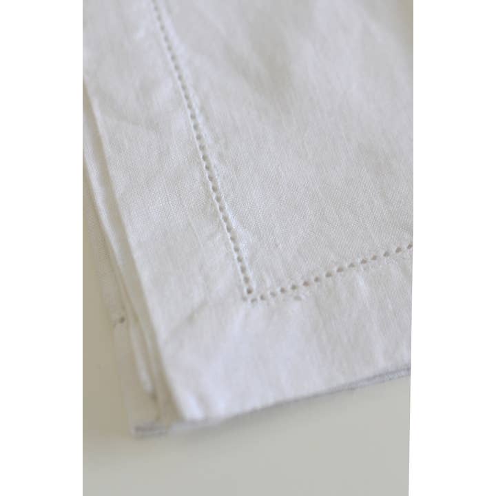 Linen Way Inc. - Wholesale Dinner & Cloth Napkin - Sonoma Napkin with Hemstitch in White or Ivory2