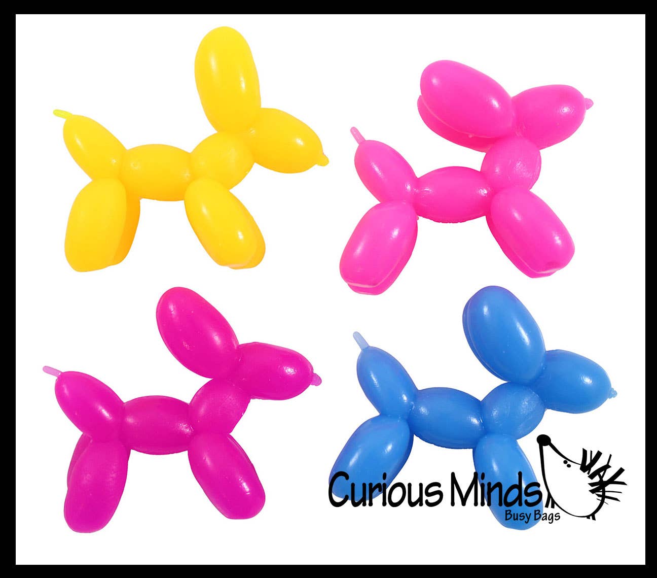 Curious Minds Toys - Wholesale Squishy Toy - Kids & Baby - 1 Mini Balloon Dog Stretchy Toy - Cute Squishy Sensory Fidg6