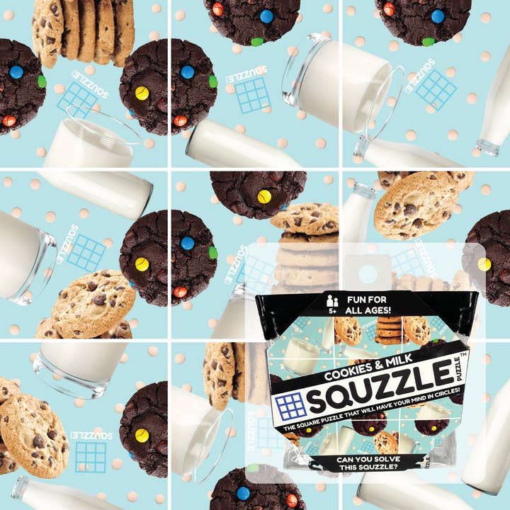 Cookies & Milk Squzzle Puzzle for wholesale by Fun Squared Games