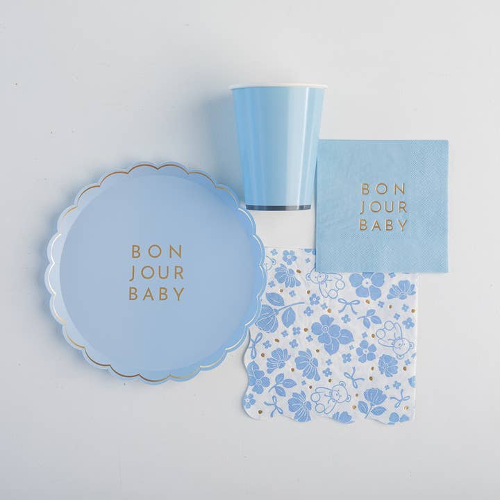 Bonjour Fête - Wholesale Disposable Plate - BONJOUR BABY SKY BLUE SMALL PLATES
