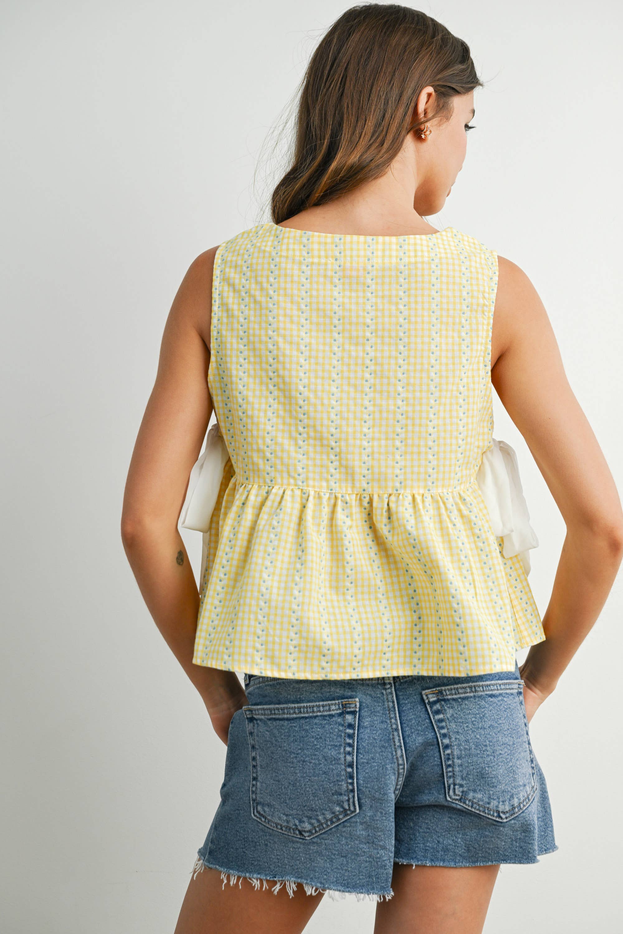 BUTTERMELON - Wholesale Blouse - Women's - Sky Meadow Peplum Top - BMT775019