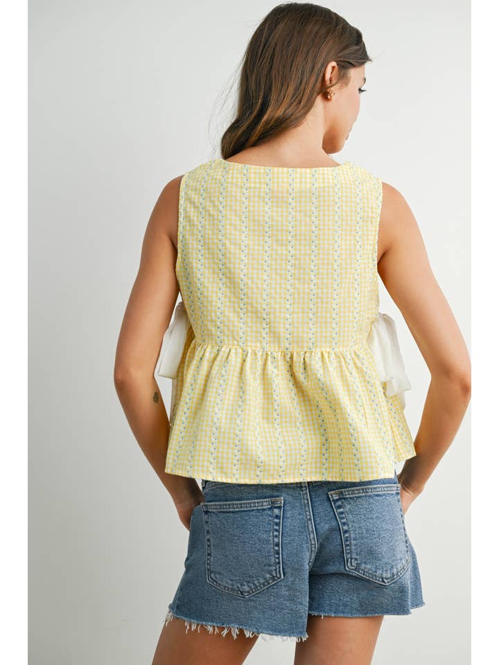 BUTTERMELON - Wholesale Blouse - Women's - Sky Meadow Peplum Top - BMT775019