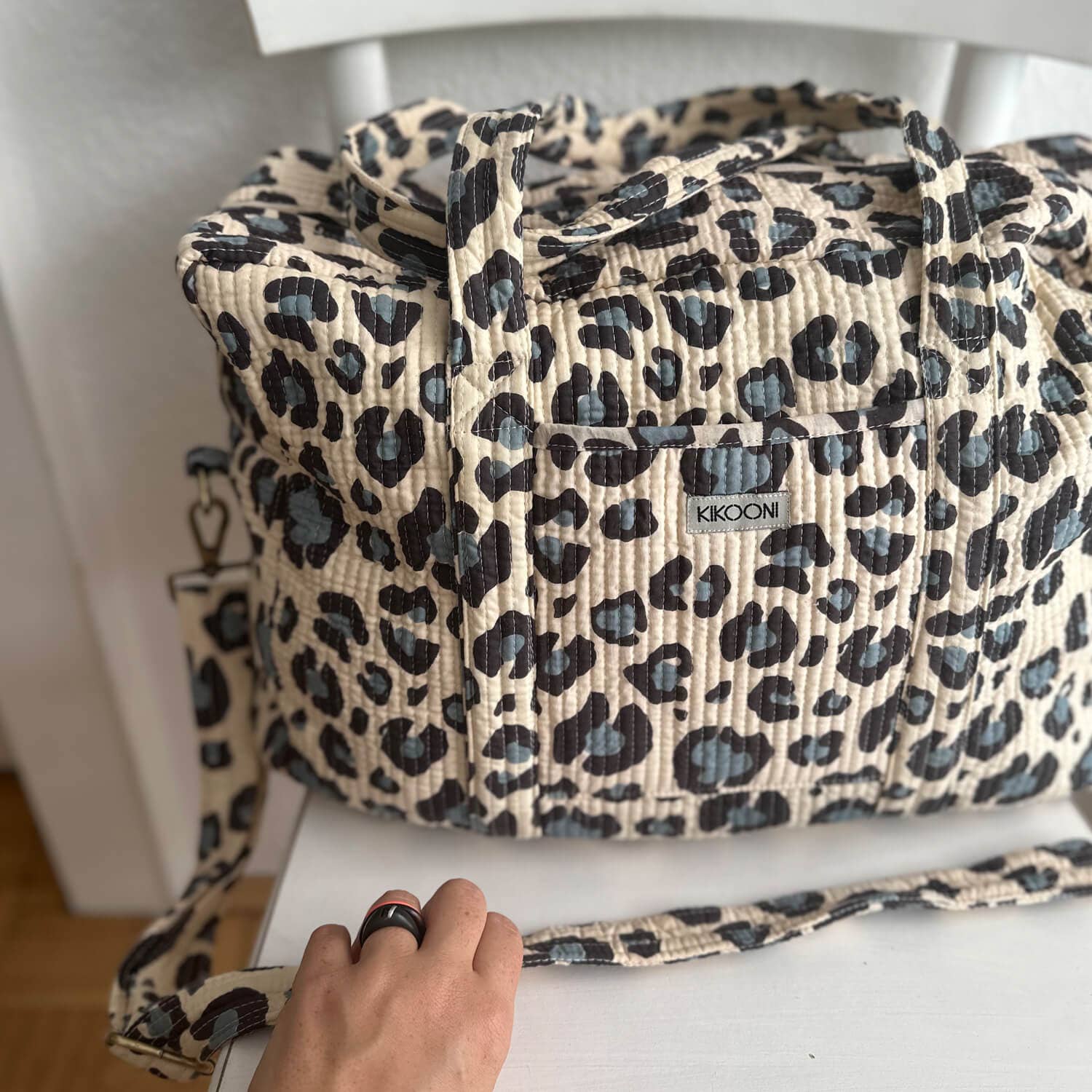 kikooni - Wholesale Weekender Bag - Women's - Large travel bag "blue Leo"1