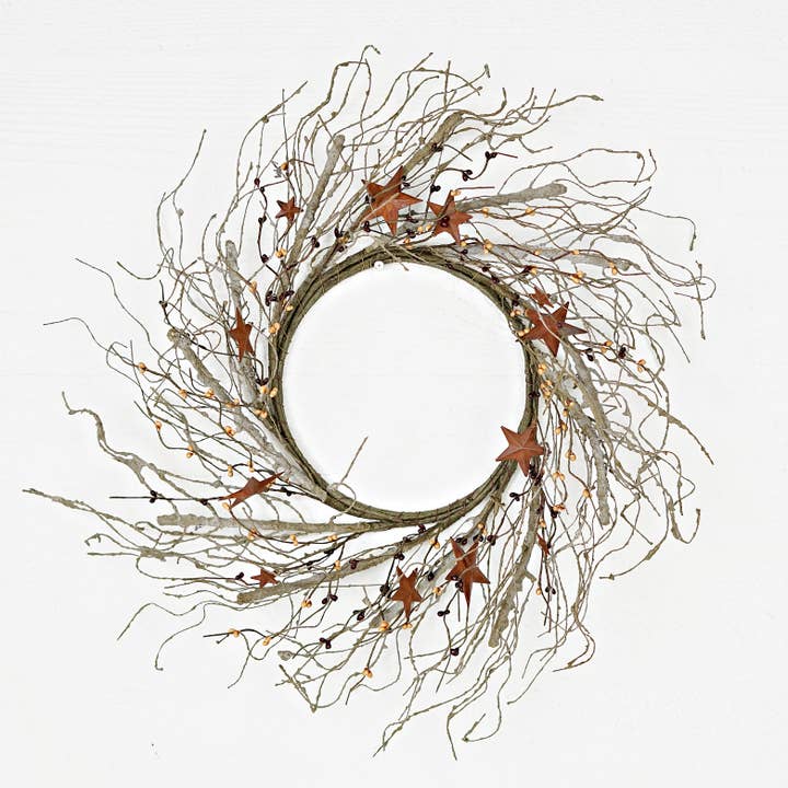 ISB50255-18in Willow & Berry Wreath-2/12pcs for wholesale by Impressive Enterprises, Inc.