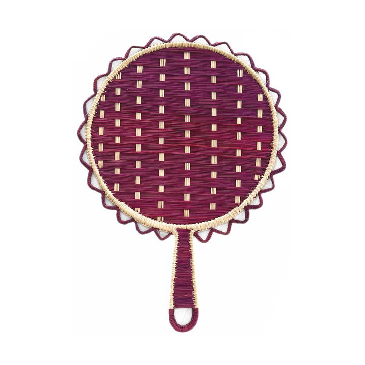 Round Iraca Hand Fan for wholesale by Artett