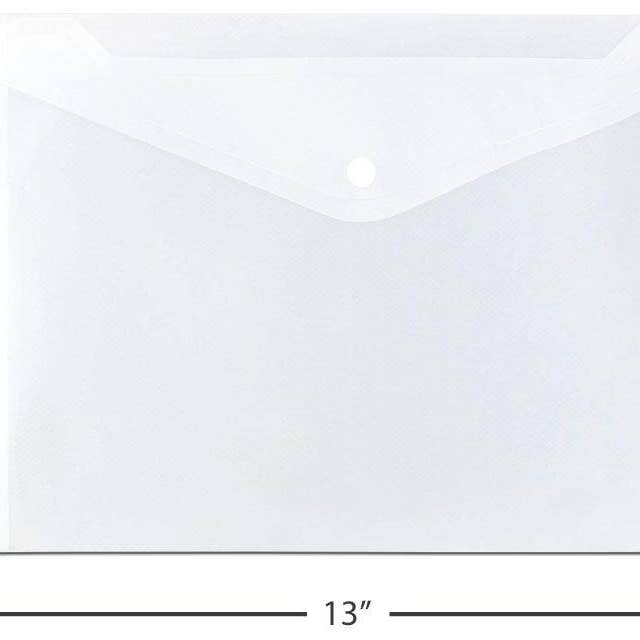 JAM PAPER - Wholesale Envelopes - Plastic Envelopes with Snap Closure, Letter Booklet, 12-Pack2