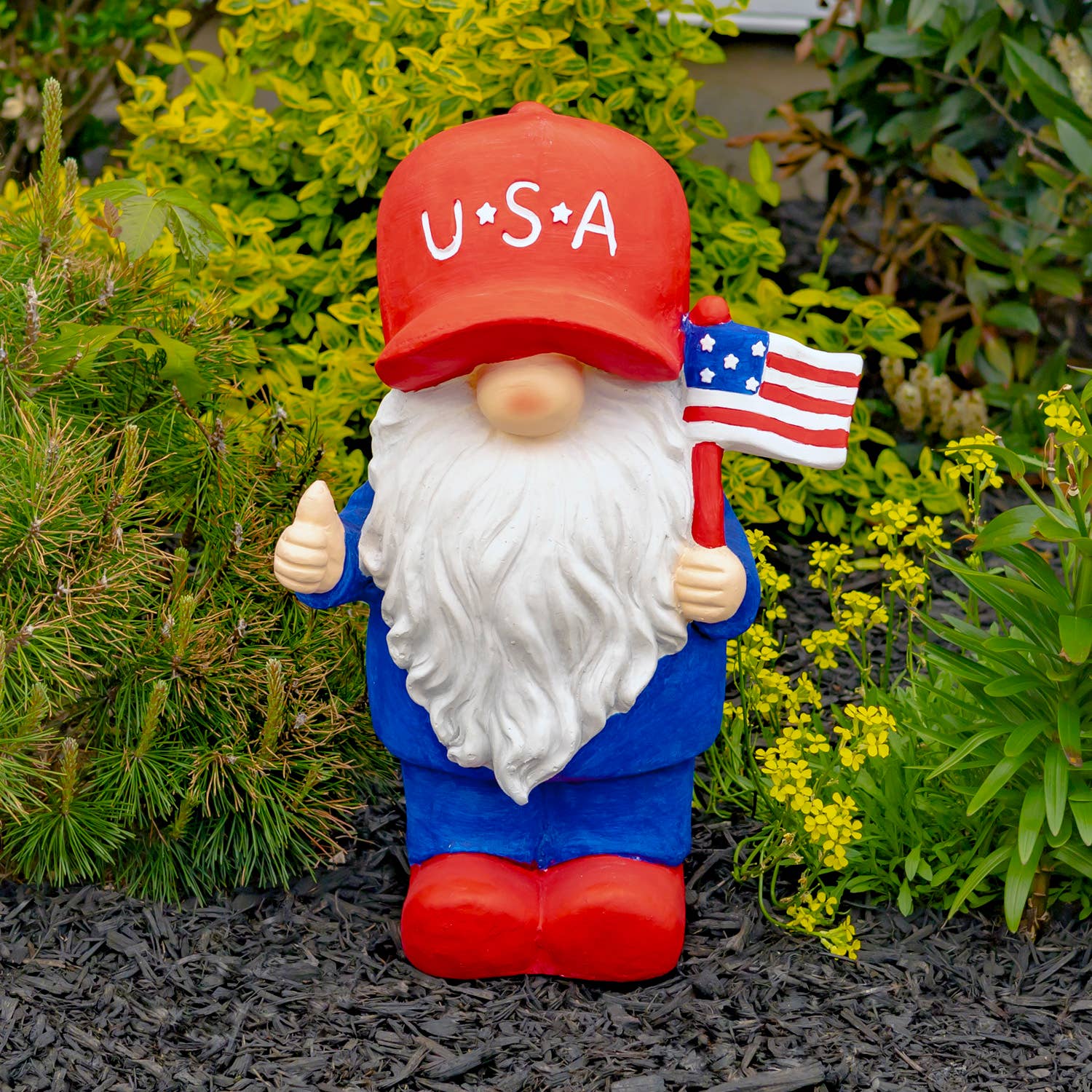 Zaer Ltd. International - Wholesale Garden Gnome - "Americanos" American Garden Gnomes- 6PC/Set8