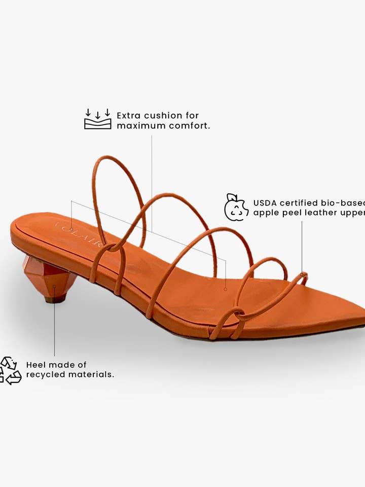 Volair - Vendita all'ingrosso Scarpe con tacco basso - Donna - Tacco a forma di diamante in pelle italiana a base biologica2