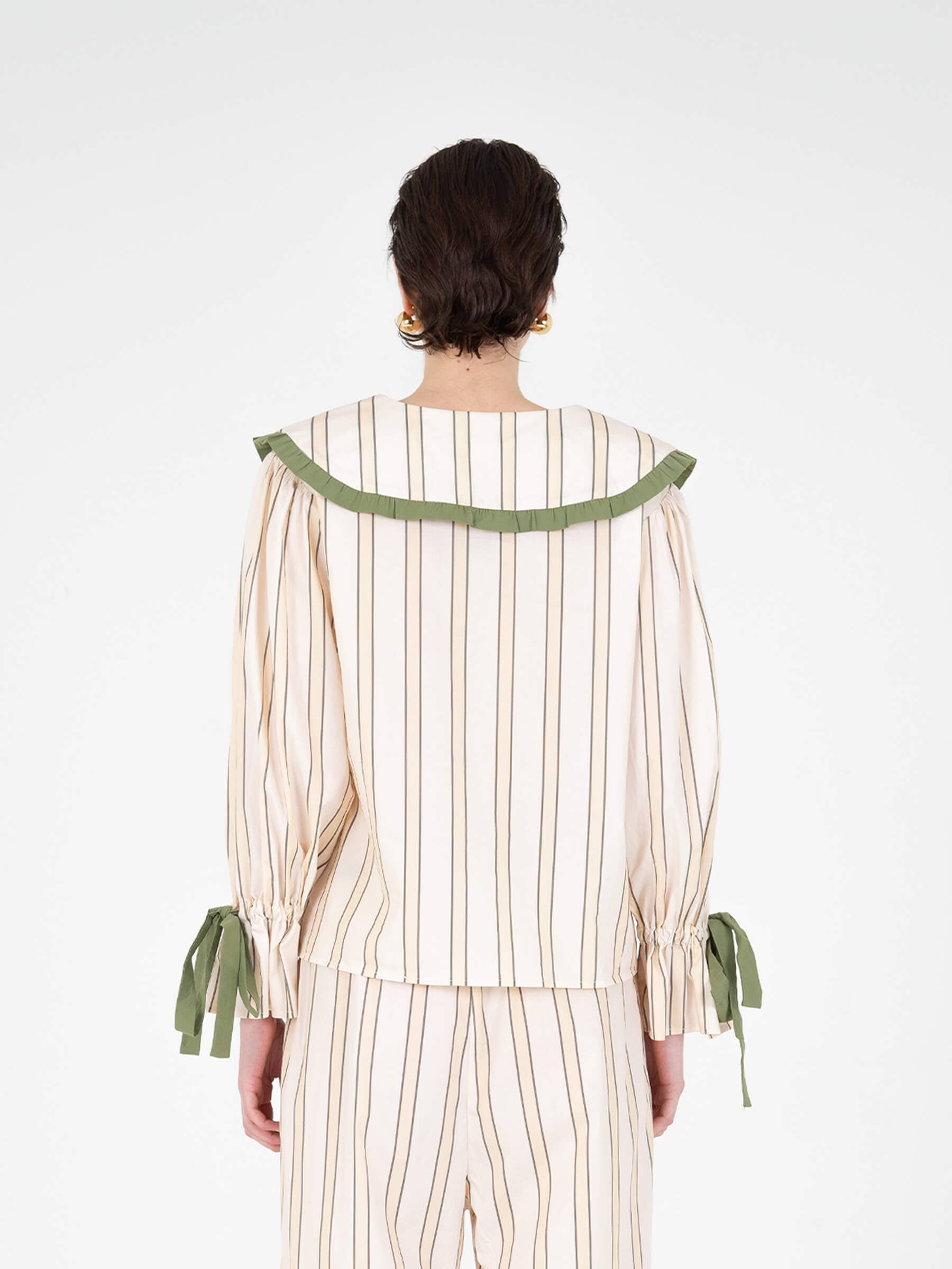 CARMEN SAYS - Wholesale Sleepwear Top - Women's - Camisa de pijama a rayas de cristal4