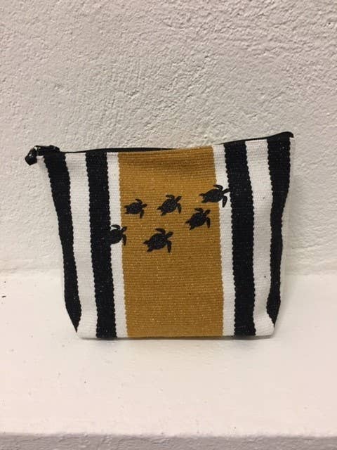 Astuccio cotone a righe arachidi/tartarughe nere per la vendita all'ingrosso da parte di Atelier De La Varangue