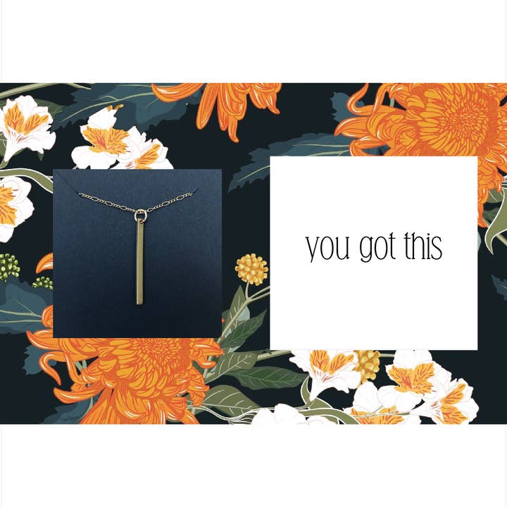 You Got This - Pendant Necklace for wholesale by Ruthie and Olive | 3 meals donated for every necklace