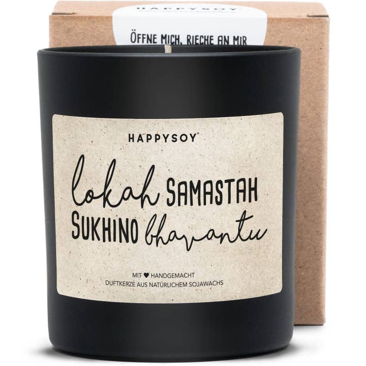 Vela perfumada | Lokah Samastah Sukhino Bhavantu para venta al por mayor de Happysoy