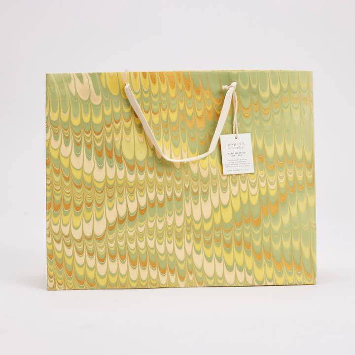 Paper Mirchi - Wholesale Gift Bag - Hand Marbled Gift Bags (Large) - Bouquet8