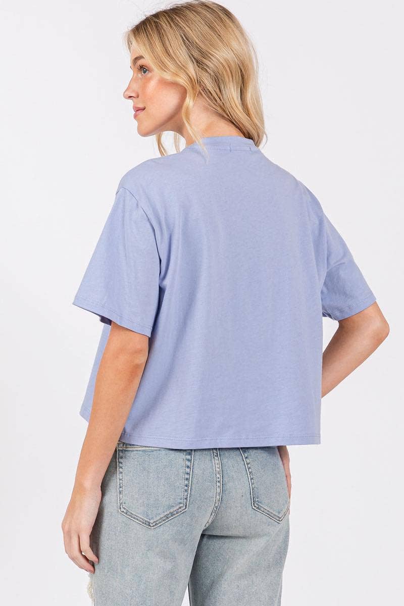 Zutter - Wholesale Screen Printed T-Shirt - Women's - Jesus Saves Graphic S/S Relaxed Faux Crop Tee7