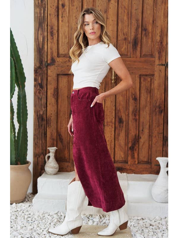 JADE BY JANE - Wholesale Skirt - Women's - THE MADI FRONT SLIT STRETCH FABRIC MIDI SKIRT9