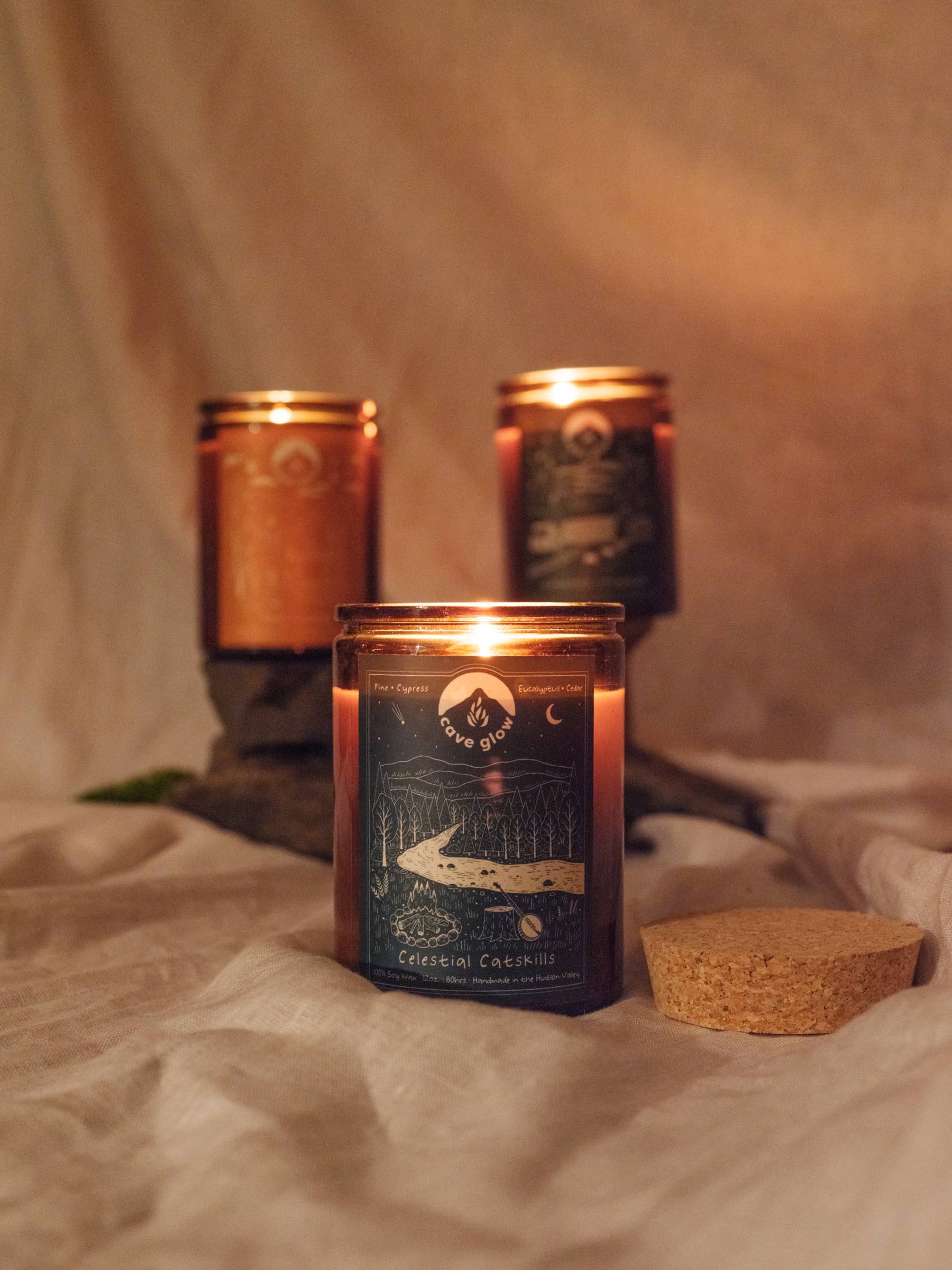 Cave Glow Studio - Wholesale Jar/Filled Candle - Woodstock Winterlude 12oz Soy Candle2