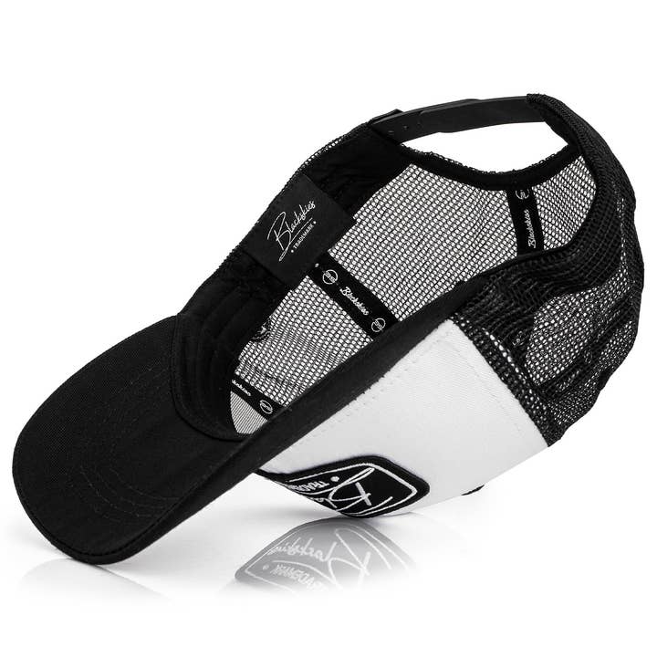 Blackskies - Wholesale Trucker Hat - Unisex - Racing Baseball Cap White-Black3