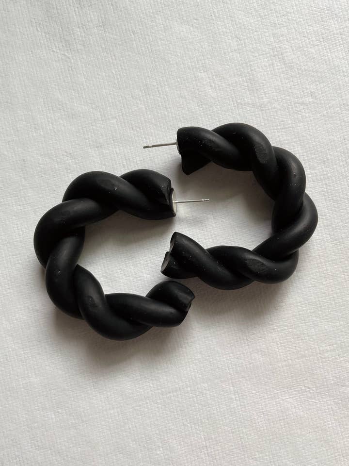 Funky Twisted Hoops for wholesale by Kind Clay Collective