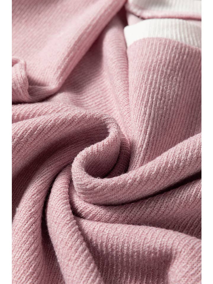 66DISCO - Wholesale Knit Top - Women's - 66Contrast Trim Knitted Drop Shoulder Plus Size Top (S-XL)15