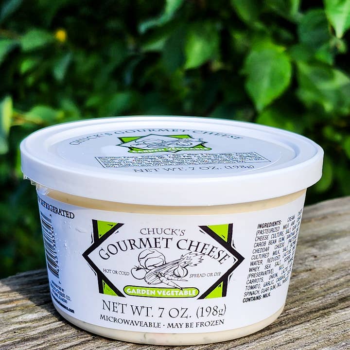 Chuck's Gourmet Cheese - Wholesale Cheese - Chuck's Gourmet Cheese Spread - Garden Veggie0