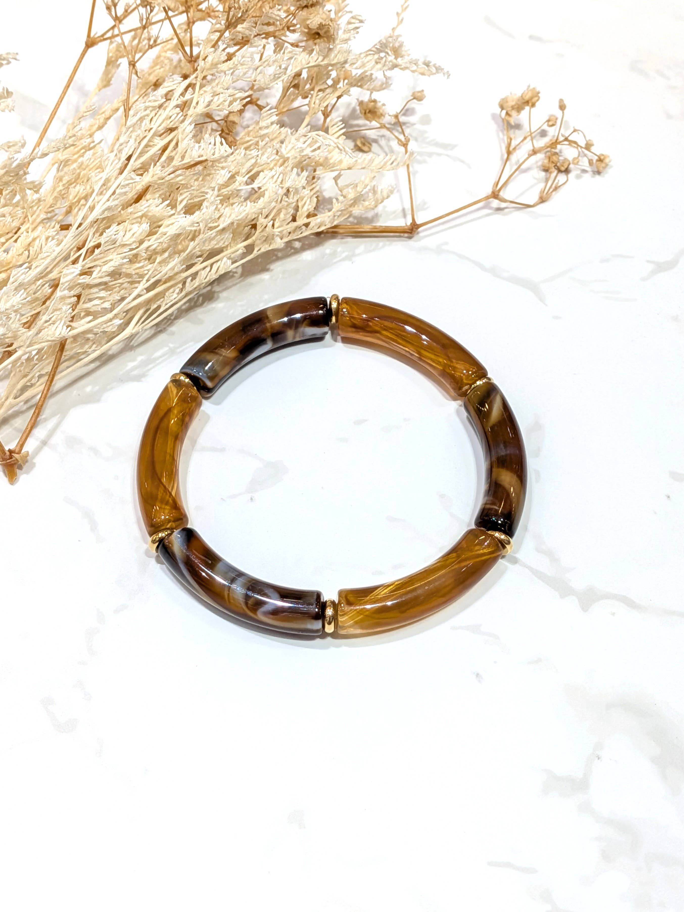 LOLO & YAYA - Wholesale Link & Chain Bracelet - 7mm Elastic Bracelet Kecy Resin3